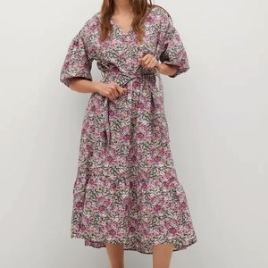 Mango Flowers Cotton Dress